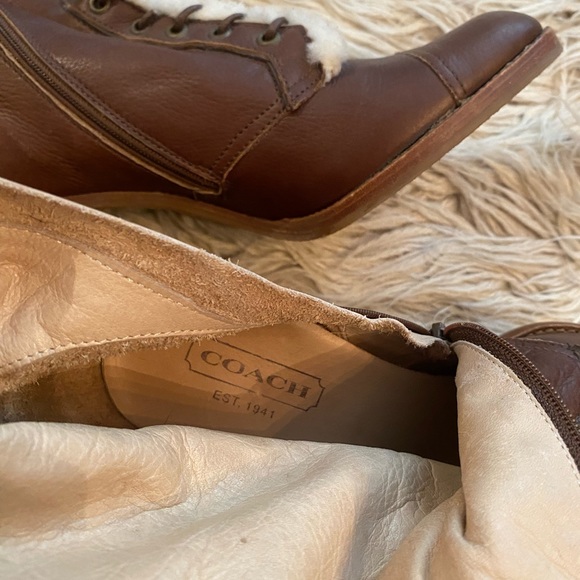 Coach Reece Knee high shearling leather boots - Picture 7 of 8